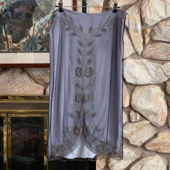 French Connection women’s beaded skirt size 10 decco  y2k - Picture 1 of 12